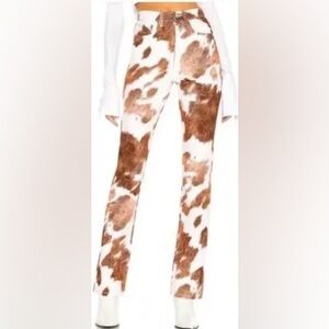 WeWoreWhat Cowhide Stiletto Slit Jean